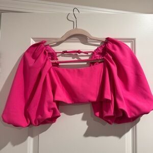 Zara Bold Pink Crop Top